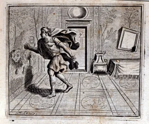 Horoskop. Fabeln von Jean de La Fontaine. Illustration von François Chauveau. Ausgabe von 1728.