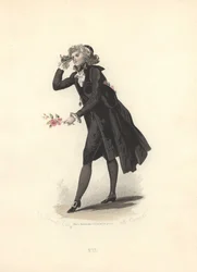 Dandy mit Lorgnette, Ära von Marie Antoinette