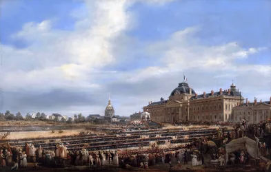 Verteilung von Fahnen an die Nationalgarde, 29. August 1830