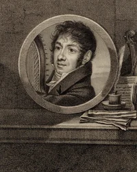 Porträt des Harfenisten und Komponisten Jean-Aimé Vernier 1769-1840