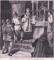 Verhaftung von Erzbischof Geoffrey in einem Kloster in Dover AD 1191