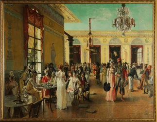 Café Frascati (Paris, Frankreich), eine Szene zur Zeit Napoleons