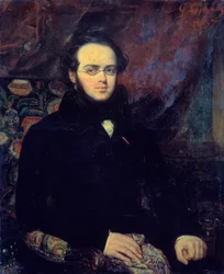 Porträt des französischen Komponisten Jacques Fromental Levy genannt Halevy (1799-1862)