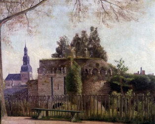 Die „großen Gräben“ des Tores von St. Malo in Dinan - von F. Gombeaux, Ende des 19. Jahrhunderts