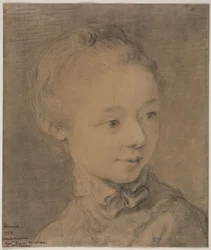 Kopf eines jungen Mädchens, das sich nach rechts dreht, 1758