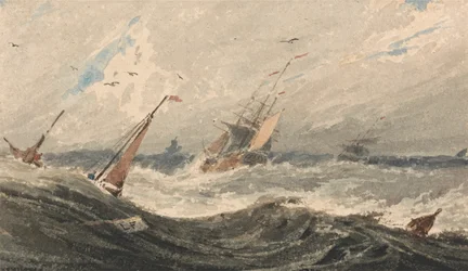 Boote auf stürmischer See