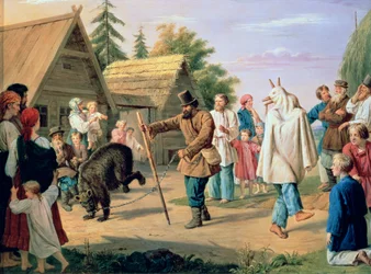 Narren in einem Dorf