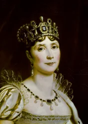 Porträt von Joséphine de Beauharnais (1763-1814), Kaiserin der Franzosen, im kaiserlichen Gewand, Detail des Gesichts. 19. Jahrhundert. Maße: 0,85 x 0,67 m. Malmaison, Schlossmuseum