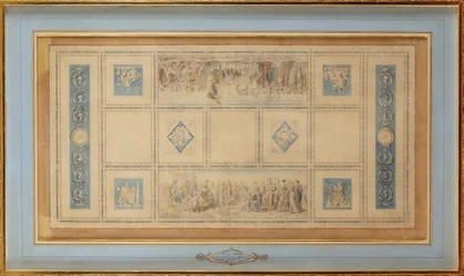 Studie für die bemalte Decke der Bibliothek im Konservatorium, 1812