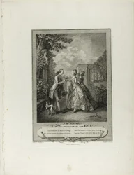 Abendspaziergang, aus Monument du Costume Physique et Moral de la fin du Dix-huitième siècle