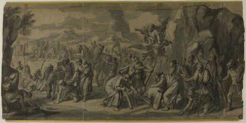 Moses schlägt den Felsen