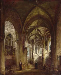 Innenraum der Kirche St. Pierre, Caen, 1861