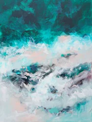 Turbulente Türkise Wellen
