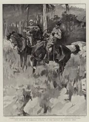 Der Tod von General Symons in der Schlacht von Talana Hill