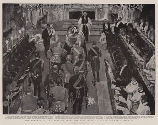 Das Begräbnis des Herzogs von Teck, der Gottesdienst in der St. George