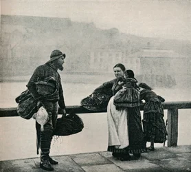 Fischerleute, Whitby, ca. 1890