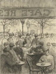 Verkauf von amerikanischen Flaggen auf dem Boulevard am Ostersonntag, 1917