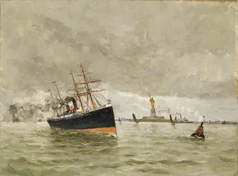 New York: Einfahrt in den Hafen, 1887