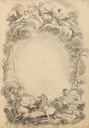 Design für ein Wappenschild zu Ehren von William Earl Cowper (ca. 1665-1723)