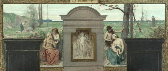 Skizze für das Rathaus des 15. Arrondissements: Die Familie, zwischen 1883 und 1884