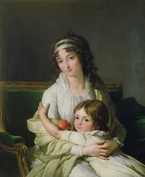 Porträt vermutlich von Madame Jeanne-Justine Boyer-Fonfrede und ihrem Sohn Henri