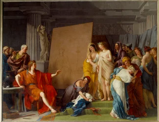 Der Maler Zeuxis wählt die schönsten Mädchen von Crotone als Modell