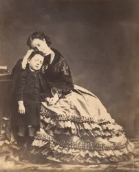 Kaiserin Eugénie und der Prinz Imperial, 1862