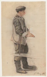 Der Träger (Studie für Le Couvreur tombé), 1876