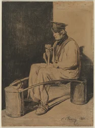 Wasserträger, der auf seinem Joch sitzt, 1861