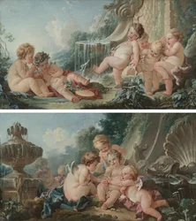 Musik und Tanz und Cupidos in Verschwörung