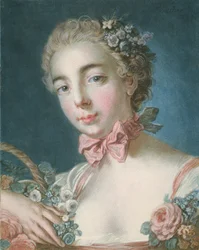 P.59-1959 Kopf von Flora, graviert von Louis-Marin Bonnet (1736-93) 1769