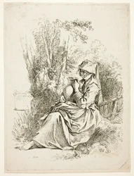 Bäuerin mit Krug