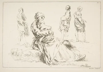 Blatt mit Skizzen, 1753