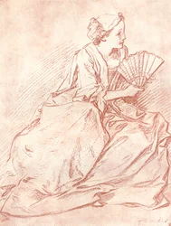 Die Dame mit dem Fächer, 18. Jahrhundert