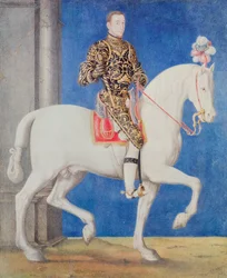 Reiterporträt, vermutlich Dauphin Henri II (1519-59) um 1543