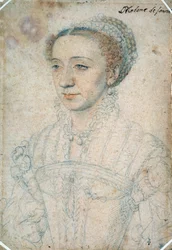 Porträt von Marguerite de France, Tochter von Francois I, Herzogin von Savoyen (1523 - 1574)