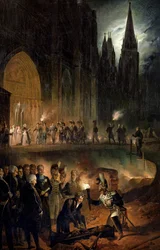 Überführung der Gebeine der königlichen Familie in die Kirche von St. Denis, 18. Januar 1817
