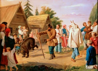 Narren in einem Dorf, 1857