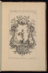 Kartusche mit weiblicher Büste, Livre d’ornements (Buch der Ornamente)