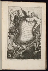 Kartusche mit Merkurstab, Livre de Cartouches Irréguliers (Buch der unregelmäßigen Kartuschen)