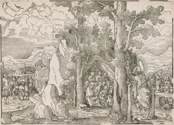 Landschaft mit Szenen aus dem Leben von Johannes dem Täufer