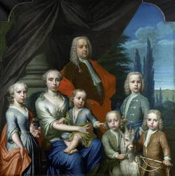 Willem Philip Kops (1695-1756) mit seiner Frau und seinen Kindern