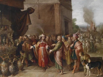 Kroisos zeigt Solon seine Schätze