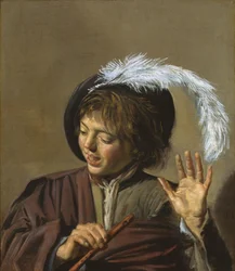Knabe mit Flöte