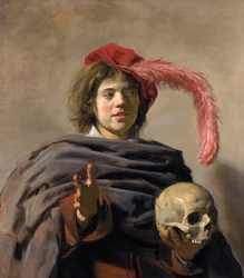 Junger Mann mit einem Schädel (Vanitas)