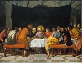Das letzte Abendmahl, gemalt für den Hauptaltar der Kirche Saint Leu-Saint Gilles in Paris