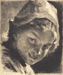 Lachendes Mädchen mit Mütze