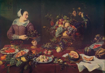 La Vendedora De Frutas, Die Obstverkäuferin, 1636, um 1934