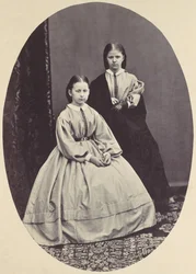[Porträt von zwei Mädchen], 1850er-60er Jahre