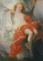 Engel, Detail aus Allegorie der Jesuitenmission in die ganze Welt, von Franz Anton Maulbertsch (1724-1796). Deutschland
